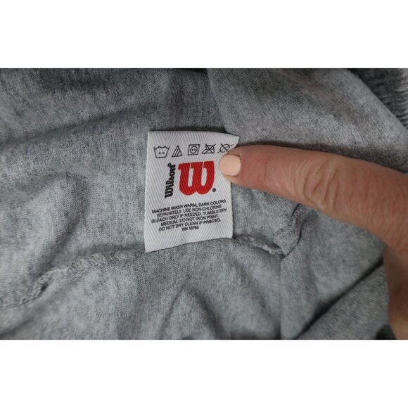 Vintage 90s Wilson Mens Large Above Knee Dad Shorts Heather Gray Cotton Blend - Picture 10 of 16